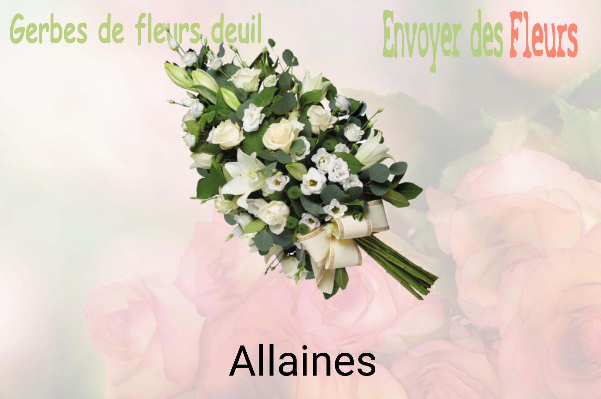 Gerbe de fleurs de deuil livrée à Allaines